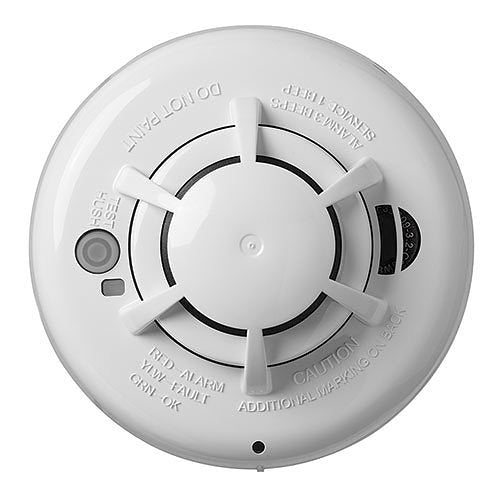 DSC WS4936 Wireless Photoelectric Smoke Detector with Built-in Heat Detector, UL/ULC Residential Fire
