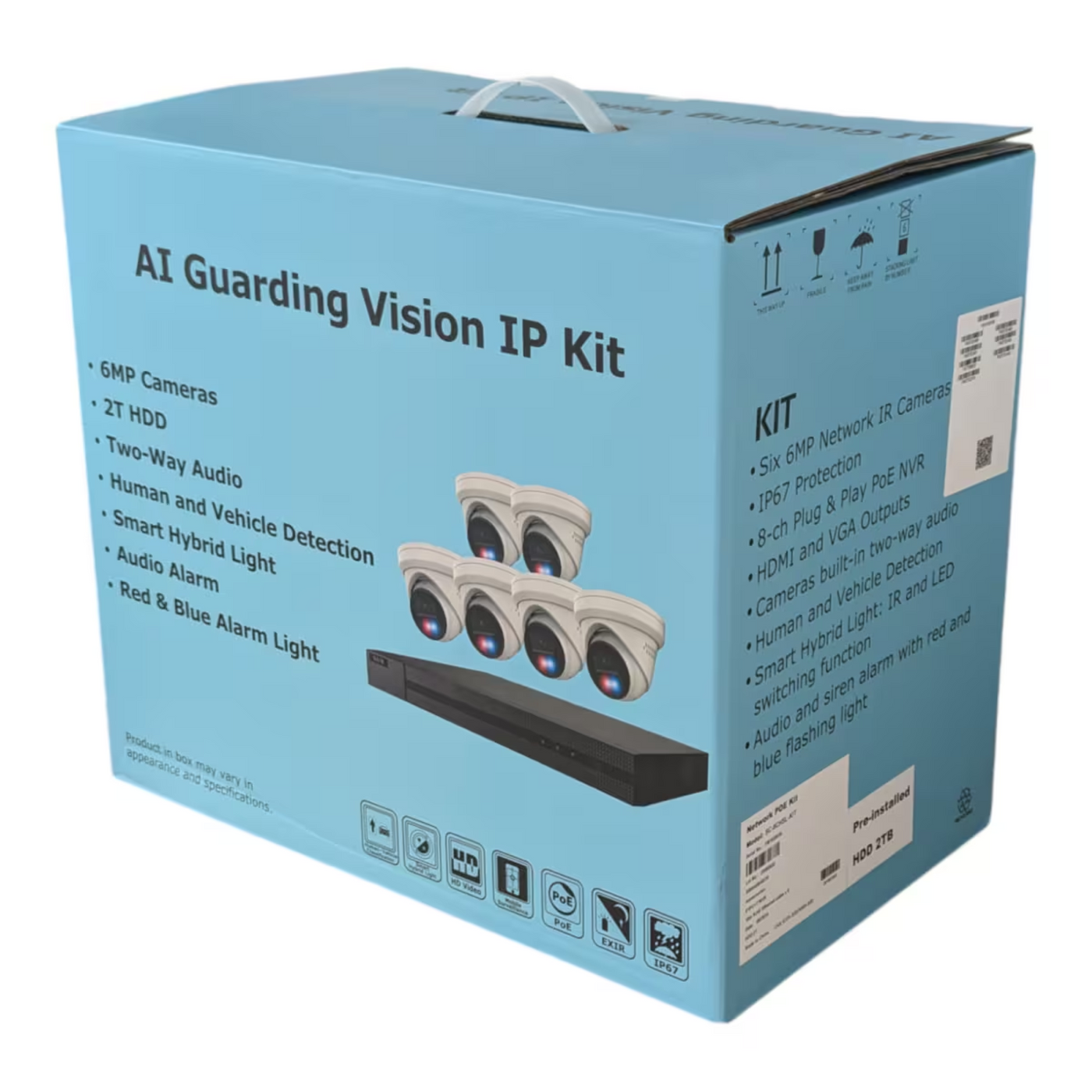 AI Guarding Vision IP KIT 8 CH ( IP-KIT8662-BR )