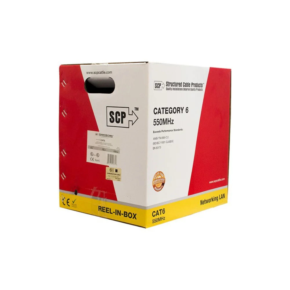Cat6 SCP Solid Bare Copper 1000' Box